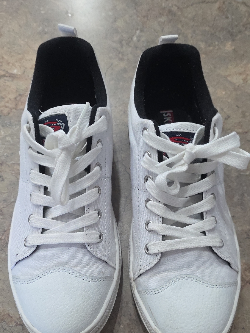 Skechers Women's White Sneakers with Black Interior